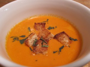 Spicy Tomato and Blue Cheese Soup